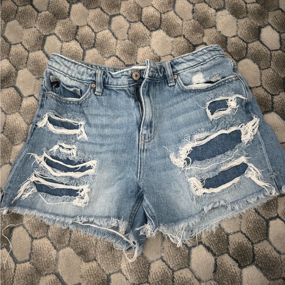 Distressed Denim Women Shorts - Picture 1 of 4